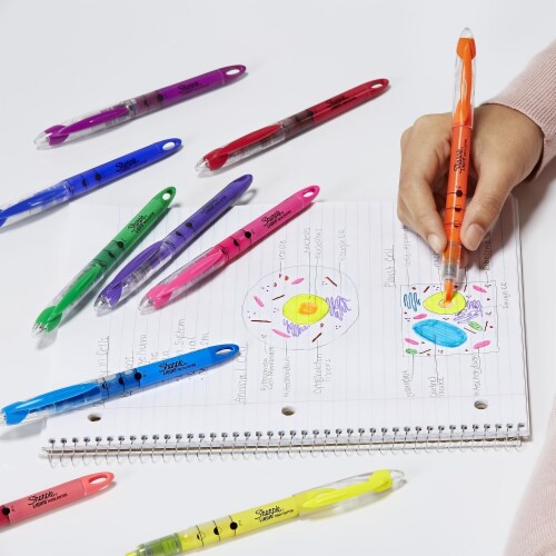 Sharpie Accent Liquid Pen Style Highlighter Chisel Tip Assorted 10/Set 24415PP Perspective: bottom
