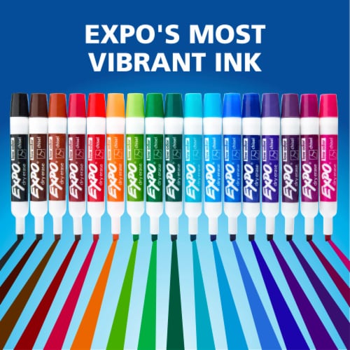 EXPO Dry Erase Markers, Low Odor Ink, Black, Chisel Tip, 4 Count Perspective: bottom