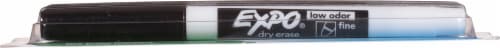 Expo Dry Erase Markers, Fine Tip, Black - 4 pack