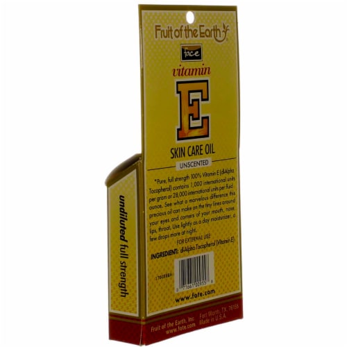 Fruit Of The Earth Vitamin E Skin Care Oil, Unscented, 0.5 oz Perspective: bottom