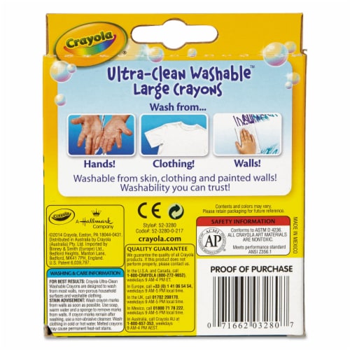 16 Ct. Ultraclean Washable Large Crayons