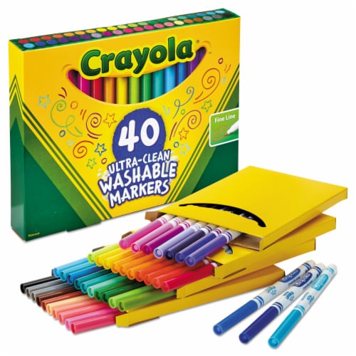 Crayola Marker,Fine,Wshble,40,Ast 587861 Perspective: bottom