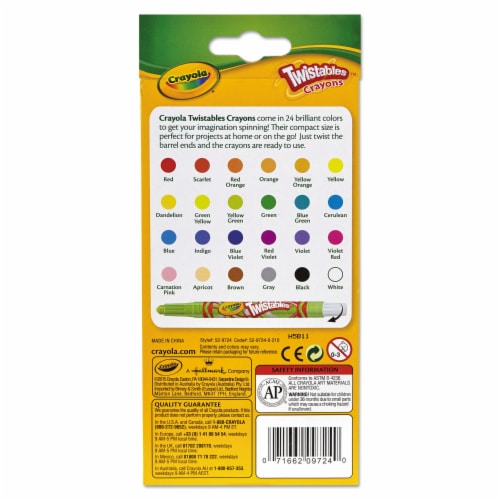 Factis 4.75 in. Plastic Erasable Non-Toxic Crayon Set 24, 1 - Kroger