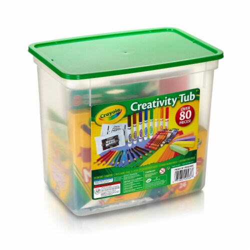 Crayola Creativity Tub 80/Pieces Per Box 04-5358 Perspective: bottom