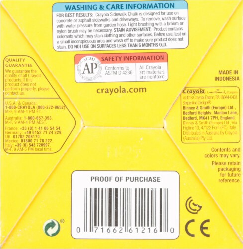 Crayola® Washable Sidewalk Chalk Perspective: bottom