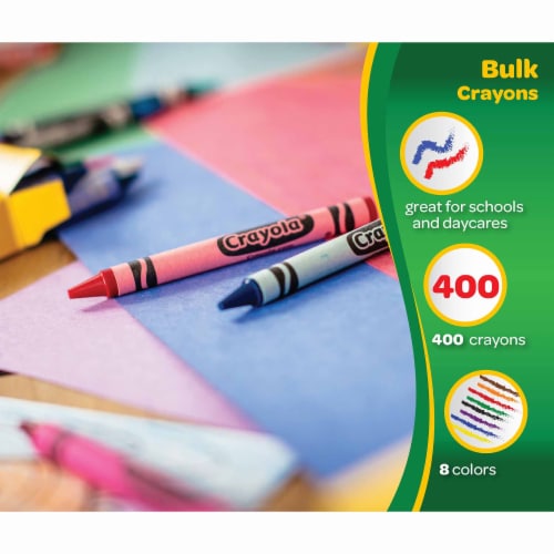 Crayola Classpack Large Size Crayons, 50 Each of 8 Colors, 400/Box 528038 Perspective: bottom