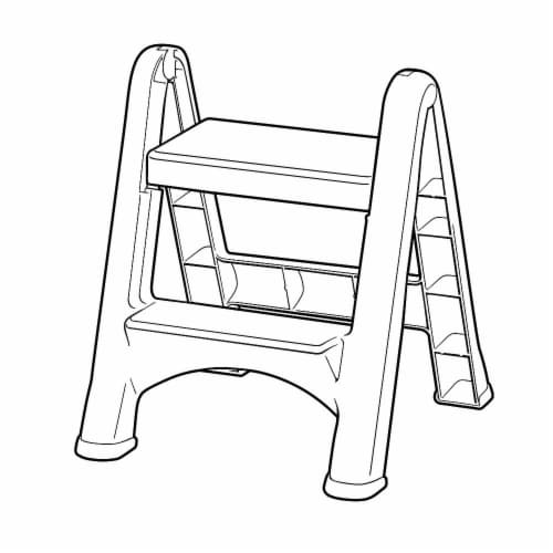 Rubbermaid 2 Step Slip Resistant Folding Plastic Stepstool with
