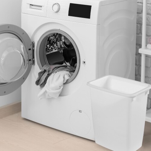 Rubbermaid Wastebasket - White Perspective: bottom