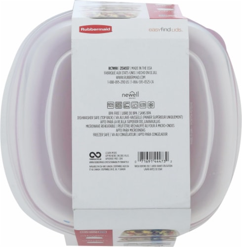 Rubbermaid® Easy-Find Lids Food Storage Container Value Pack - Red/Clear Perspective: bottom