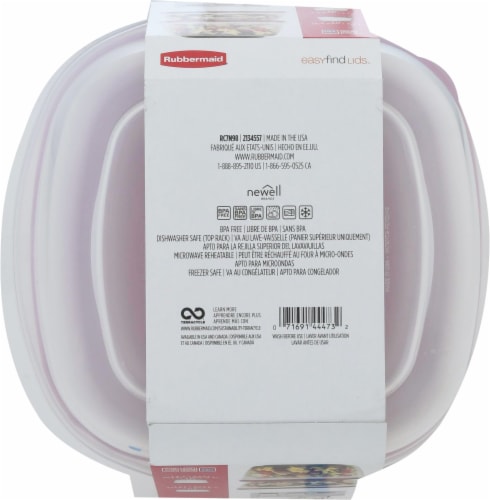 Rubbermaid® Easy-Find Lids Food Storage Container Set - Red/Clear, 4 pk -  Fry's Food Stores