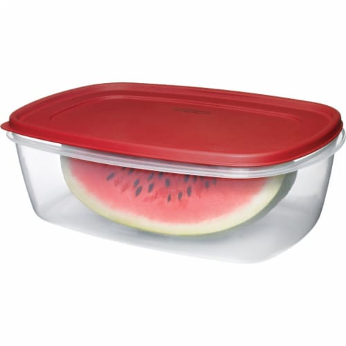 Rubbermaid® EasyFindLids® Vented Food Container - Clear/Racer Red, 56 oz -  Kroger