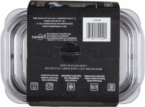 Rubbermaid® Brilliance™ 3.2-Cup Medium Food Storage Containers - Clear Perspective: bottom