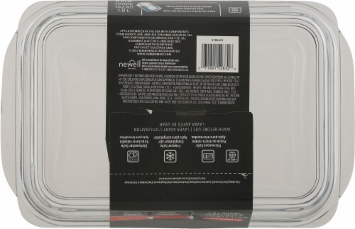 Rubbermaid® Brilliance™ Glass Rectangular Food Storage Container - Clear Perspective: bottom