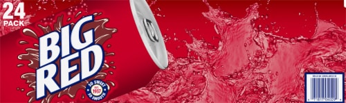 Big Red Soda Cans Perspective: bottom