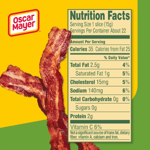Oscar Mayer Fully Cooked Gluten Free Turkey Bacon with Less Fat & Less Sodium Perspective: bottom