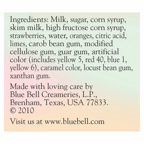 Blue Bell® Rainbow Sherbet Tub Perspective: bottom