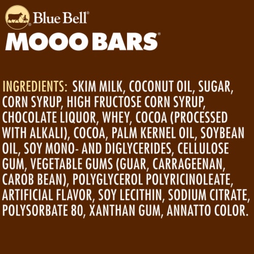 Blue Bell® Mooo Bars® Chocolate Coated Vanilla Frozen Dairy Dessert Bars Perspective: bottom