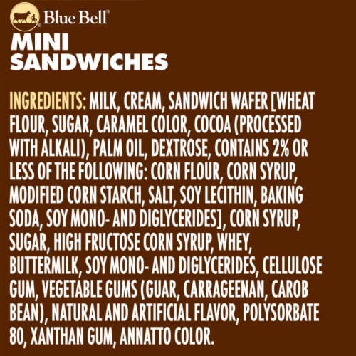 Blue Bell® Vanilla Mini Ice Cream Sandwiches Perspective: bottom