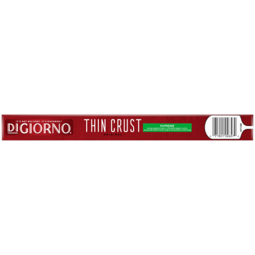 DIGIORNO Supreme Thin Crust Frozen Pizza Perspective: bottom