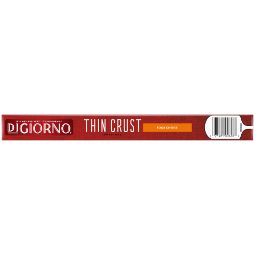 DIGIORNO Classic Thin Crust Four Cheese Frozen Pizza Perspective: bottom