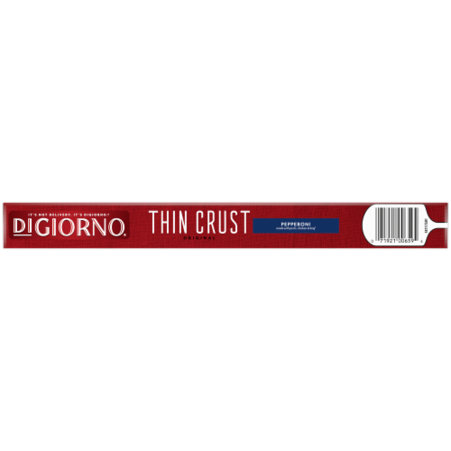DIGIORNO Pepperoni Frozen Pizza on a Thin Crust Perspective: bottom