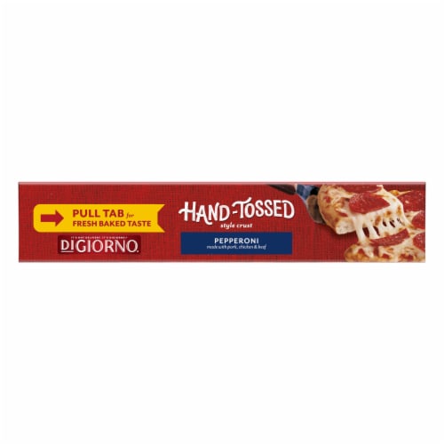 DiGiorno Pepperoni Frozen Personal Pizza on a Hand-Tossed Style Traditional Crust Perspective: bottom