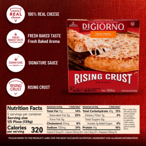 DiGiorno Frozen Pizza Rising Crust Four Cheese Pizza Perspective: bottom