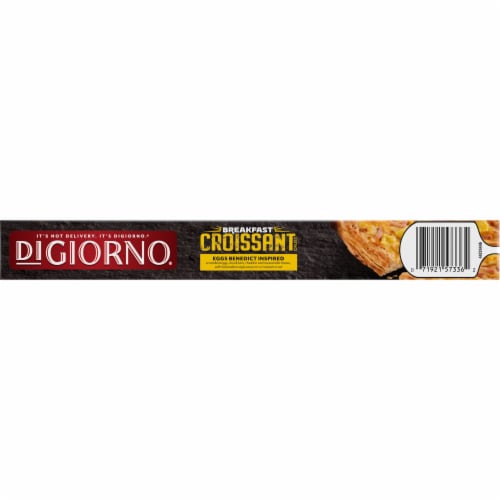 DIGIORNO Eggs Benedict Inspired Croissant Crust Breakfast Frozen Pizza Perspective: bottom