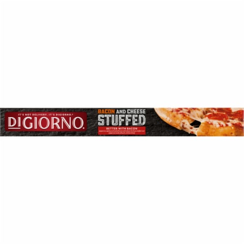 DiGiorno Better With Bacon Frozen Pizza on a Bacon and Cheese Stuffed Crust Perspective: bottom