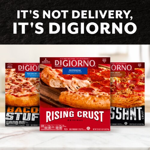 DIGIORNO Four Cheese Frozen Pizza on a Croissant Crust Perspective: bottom