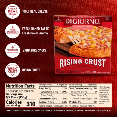 DiGiorno Frozen Pizza Rising Crust Hawaiian Pizza (Frozen) Perspective: bottom