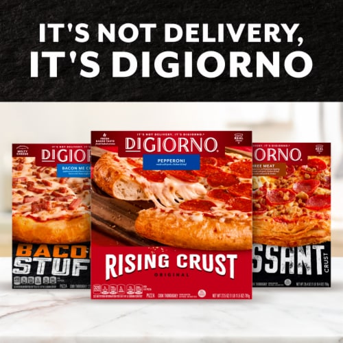 DIGIORNO® Pepperoni Stuffed Crust Frozen Pizza Perspective: bottom