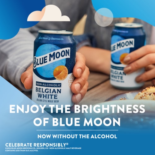 Blue Moon Non Alcoholic Belgian Style Wheat Beer Perspective: bottom