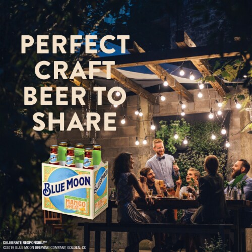 Blue Moon Mango Wheat Ale Beer Perspective: bottom