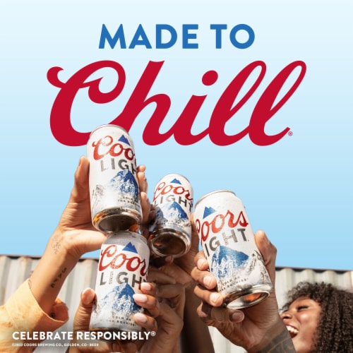 Coors Light American-style Light Lager Beer Perspective: bottom