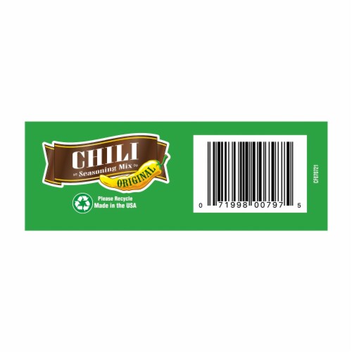 Tony Chachere's® Famous Creole Cuisine Original Chili Seasoning Mix Perspective: bottom
