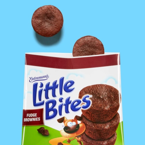 Entenmann's Little Bites Fudge Brownie Mini Muffins Pouches Perspective: bottom