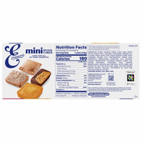 Entenmann's Butter Mini Pound Cakes Perspective: bottom