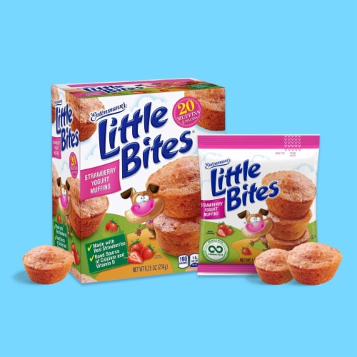 Entenmann's Little Bites Strawberry Yogurt Mini Muffins Perspective: bottom