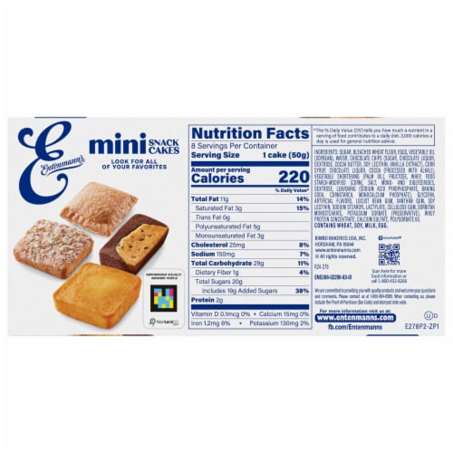 Entenmann's Brownie Chocolate Chip Mini Snack Cakes Perspective: bottom