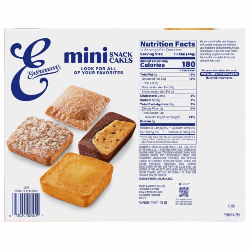 Entenmann's Butter Mini Pound Cakes Perspective: bottom