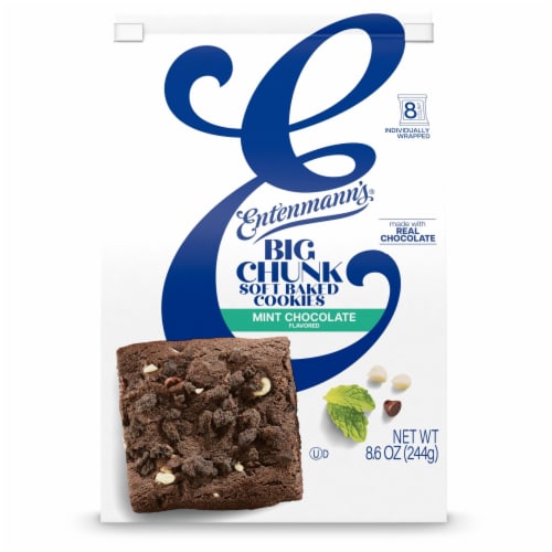 Entenmann's Big Chunk Mint Chocolate Soft Baked Cookies Perspective: bottom