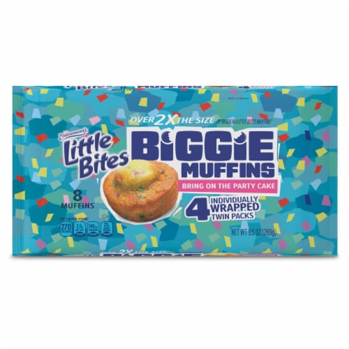 Entenmann's Little Bites Bring On The Party Cake Biggie Muffins Perspective: bottom