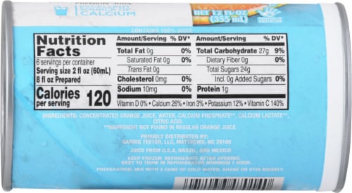 Harris Teeter™ Calcium Fortified Frozen Orange Juice Concentrate Perspective: bottom