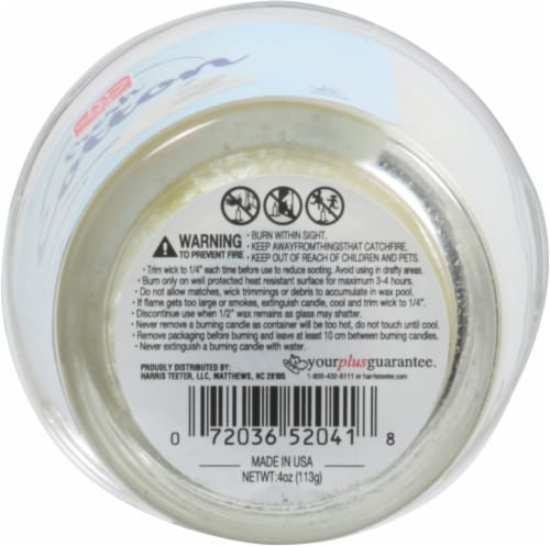 Harris Teeter Your Home™ Fresh Cotton Soy Blend Scented Candle Perspective: bottom