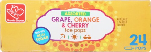 Harris Teeter™ Assorted Grape, Orange & Cherry Ice Pops Perspective: bottom