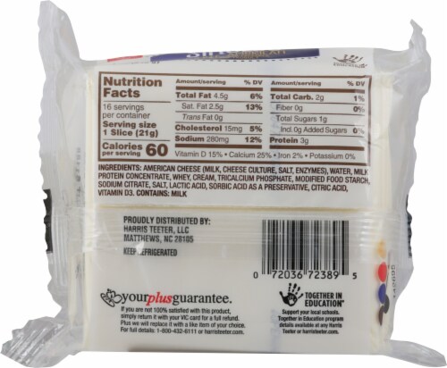 Harris Teeter™ White American Singles Cheese Perspective: bottom