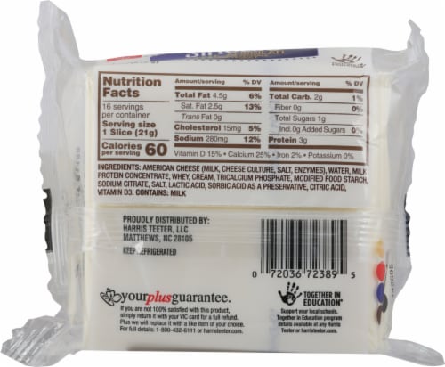 Harris Teeter™ White American Singles Cheese Perspective: bottom