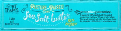 HT Traders™ Pasture-Raised Cows Sea Salt Butter Sticks Perspective: bottom
