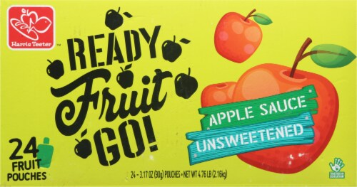 Harris Teeter Unsweetened Applesauce Pouches Perspective: bottom